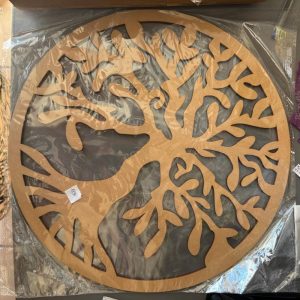 plaque de rechargement fleur de vie en bois