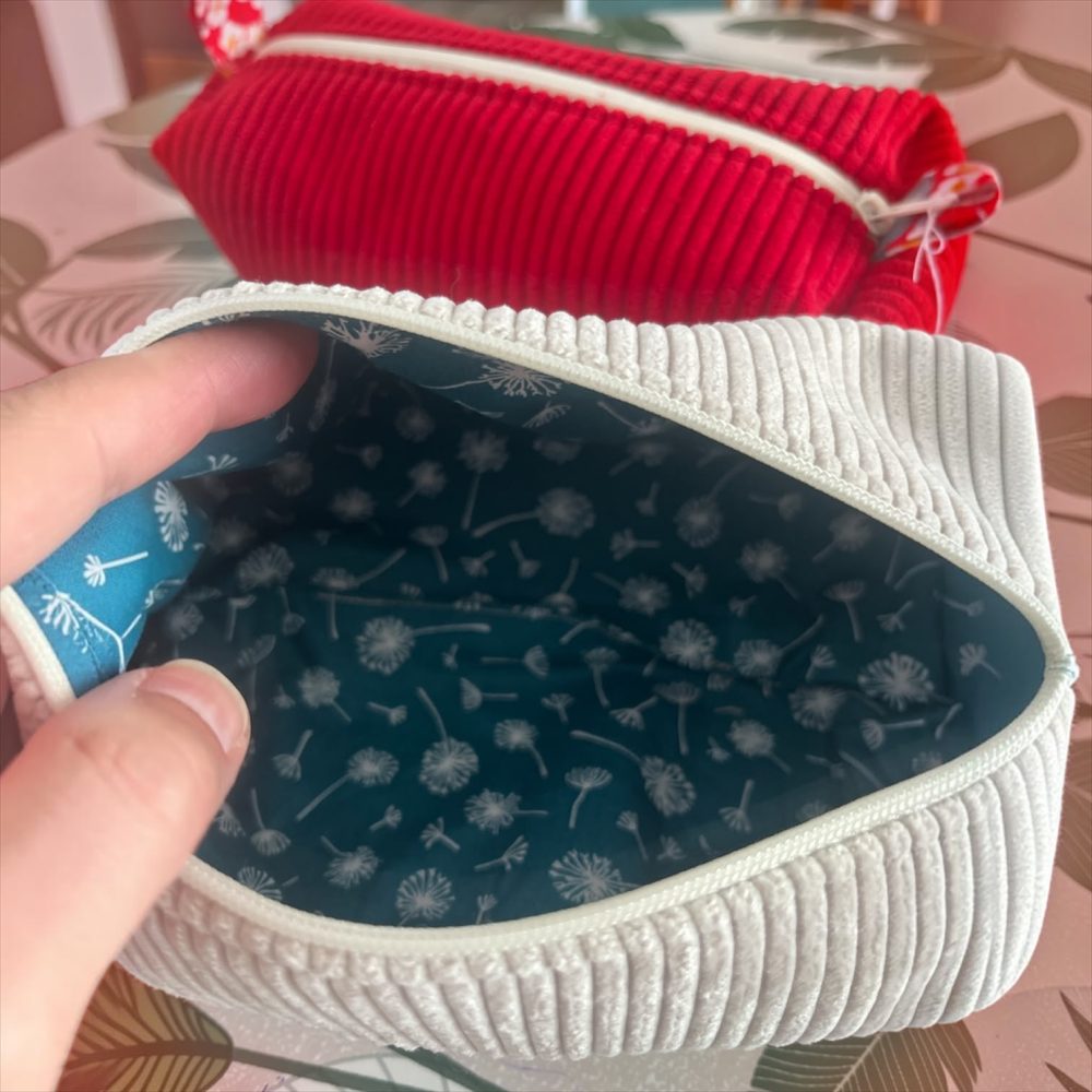 grande trousse velours zippée