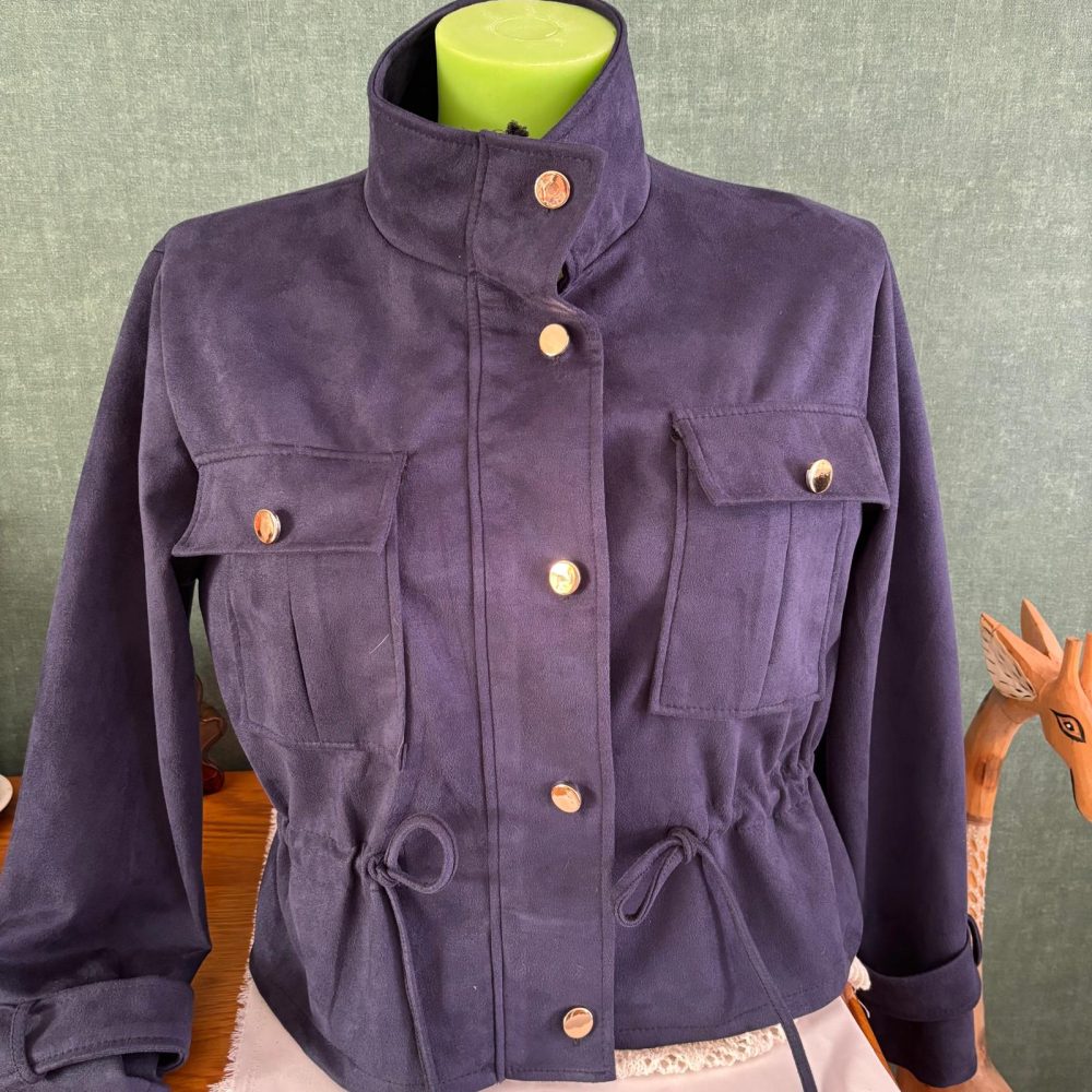veste courte bombers en suédine