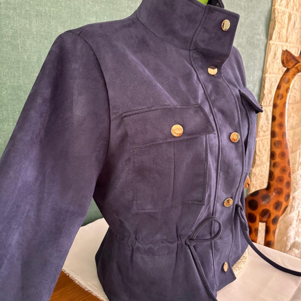 veste courte bombers en suédine