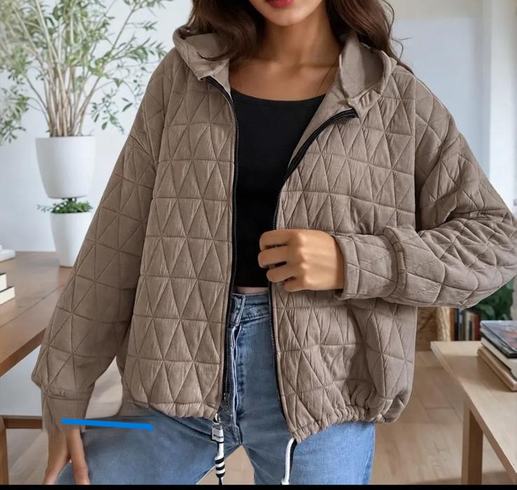 gilet ou veste matelassée avec capuche